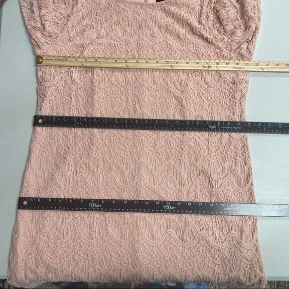 RN STUDIO Women’s Peach Lace Dress Size 18 - Picture 10 of 11